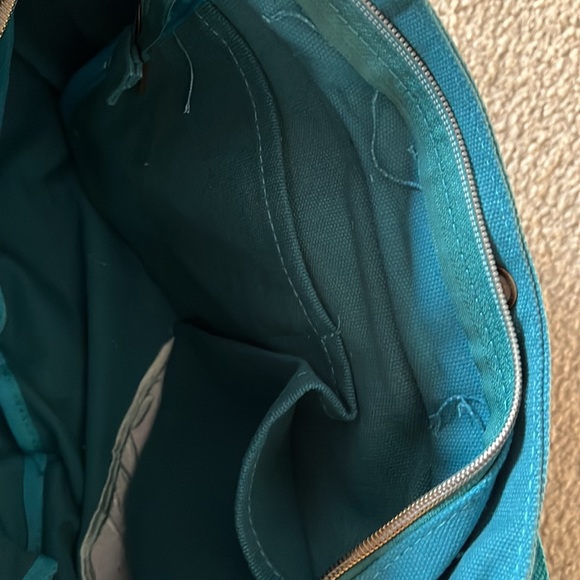 Stampin’ Up teal bag with leaf embroidery - Picture 4 of 6